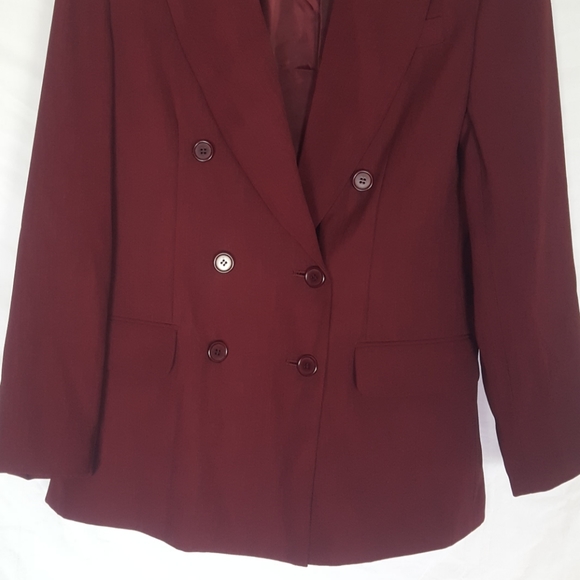 VTG Christine V Blazer SZ 10 Burgrandy Blood Red - Picture 2 of 5